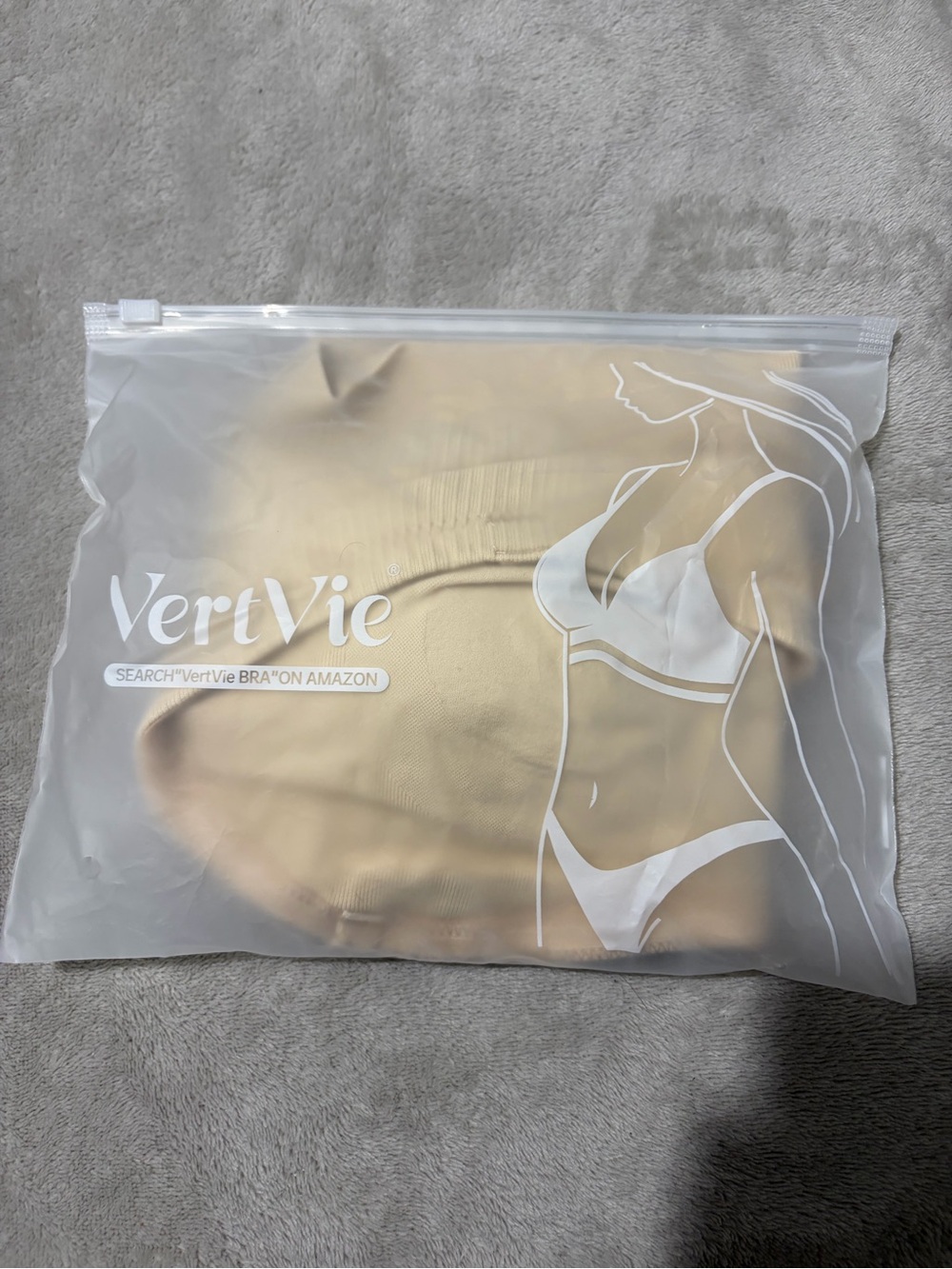 VertVie Strapless Bandeau Bra Size L Nude